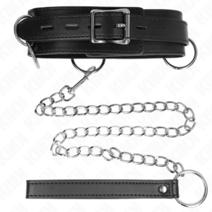 Kink Collar & Gag-Halskette Slavery 3 Ringe mit Harness 80 cm 53 X 5 · Bondage & Handschellen (Bild 6)
