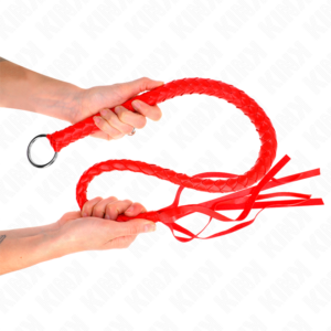 Kink Impact & Touch-Fahrrad Schlange mit Ring Rot für Hand 65 cm · BDSM-Zubehör (Bild 3)