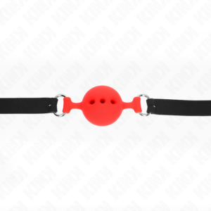 Kink Collar & Gag-Gag aus Silikon Integral 55 X 2 cm mit Kugel 4,5 cm · Bondage & Handschellen (Bild 4)