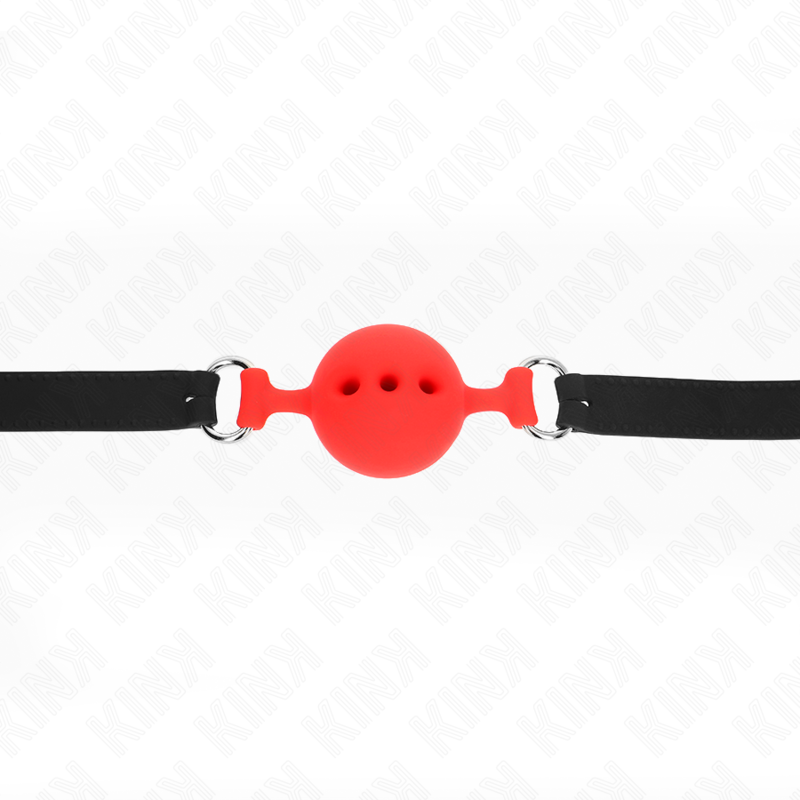 Kink Collar & Gag-Gag aus Silikon Integral 55 X 2 cm mit Kugel 4,5 cm · Bondage & Handschellen (Bild 4)