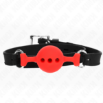 Kink Collar & Gag-Gag aus Silikon Komplett 55 X 2 cm mit Ball 4 · Bondage & Handschellen