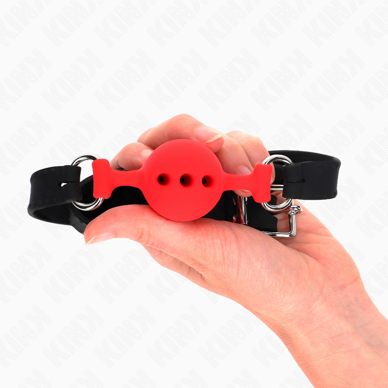 Kink Collar & Gag-Gag aus Silikon Komplett 55 X 2 cm mit Ball 4 · Bondage & Handschellen (Bild 2)