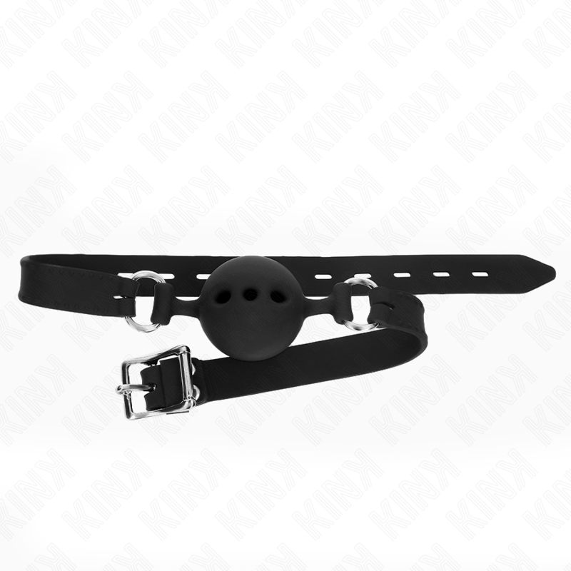 Kink Collar & Gag-Integrale Silikon Gag 55 X 2 cm mit Kugel 5-Schwarz, Größe L · Bondage & Handschellen (Bild 2)