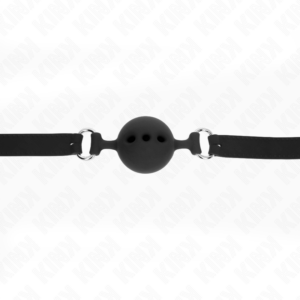 Kink Collar & Gag-Integrale Silikon Gag 55 X 2 cm mit Kugel 5-Schwarz, Größe L · Bondage & Handschellen (Bild 4)