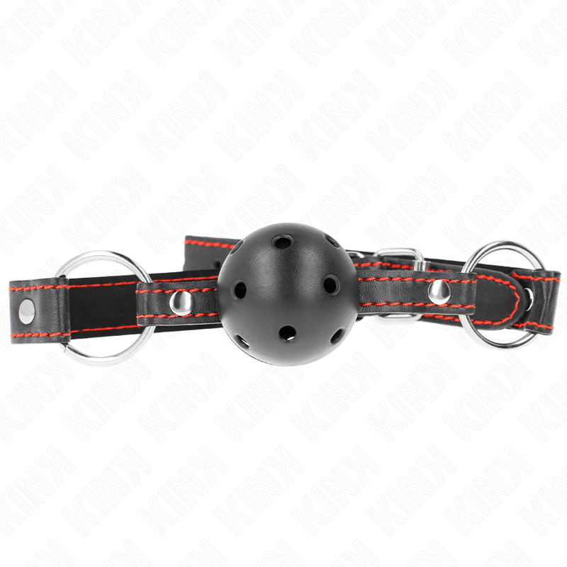 Kink Collar & Gag-Gag Sphärische Harte Leere Schwarz Modell 2 65 X 2.5 cm · Bondage & Handschellen