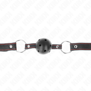Kink Collar & Gag-Gag Sphärische Harte Leere Schwarz Modell 2 65 X 2.5 cm · Bondage & Handschellen (Bild 4)