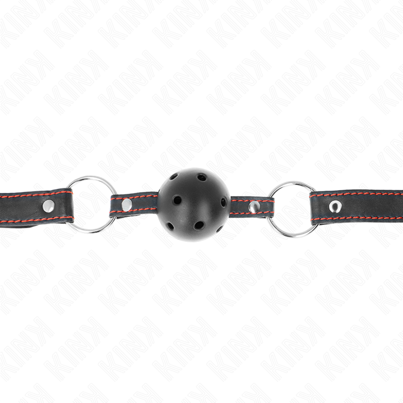 Kink Collar & Gag-Gag Sphärische Harte Leere Schwarz Modell 2 65 X 2.5 cm · Bondage & Handschellen (Bild 4)