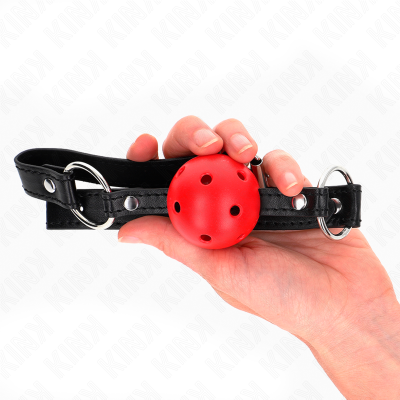 Kink Collar & Gag-Gag a Feste Kugel Rot 4.5 cm Modell 1 63.5 X · Bondage & Handschellen (Bild 3)