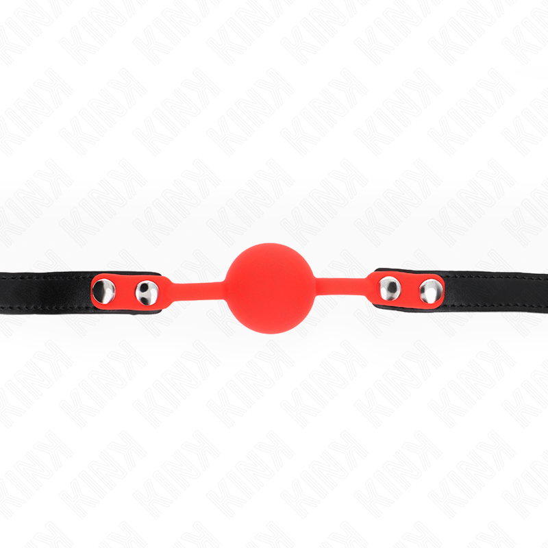 Kink Collar & Gag-Ball Gag aus Silikon 4 cm mit Schloss 60 X 2 cm · Bondage & Handschellen (Bild 2)