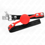 Kink Collar & Gag-Ball Gag aus Silikon 4 cm mit Schloss 60 X 2 cm · Bondage & Handschellen