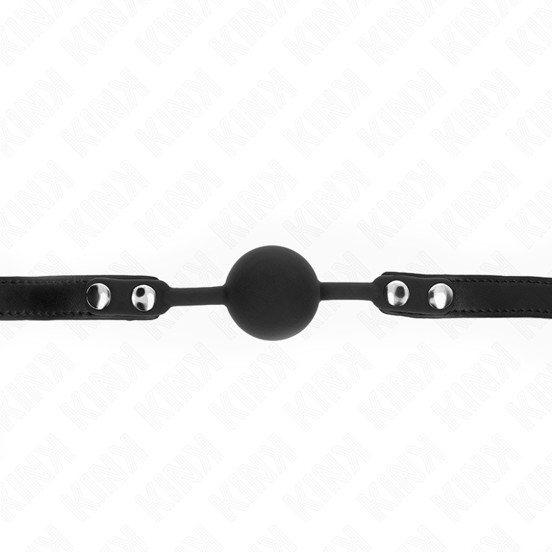 Kink Collar & Gag-Modell 1 Ball aus Silikon 4 cm Gag mit Schloss 60 · Bondage & Handschellen (Bild 2)