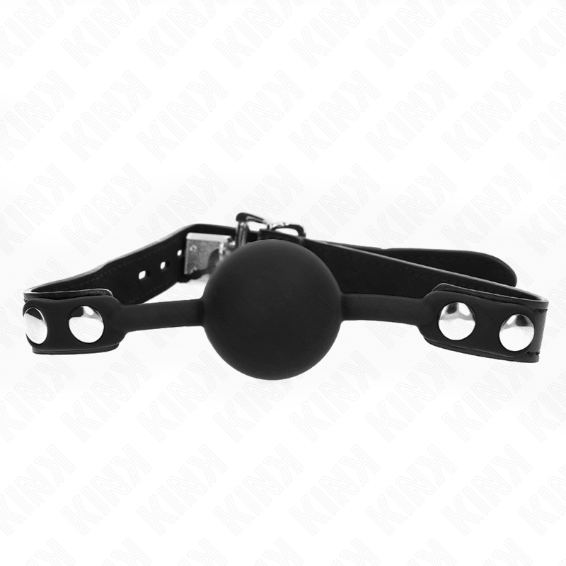 Kink Collar & Gag-Modell 1 Ball aus Silikon 4 cm Gag mit Schloss 60 · Bondage & Handschellen