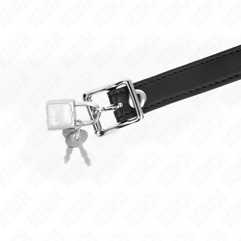 Kink Collar & Gag-Modell 1 Ball aus Silikon 4 cm Gag mit Schloss 60 · Bondage & Handschellen (Bild 5)
