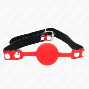 Kink Collar & Gag-Silikon-Ballknebel 4 cm Modell 2 60 X 2 cm