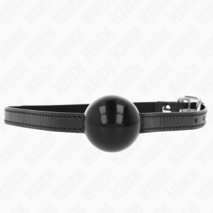 Kink Collar & Gag-Gag mit Fester Kugel Schwarz 4 cm, Gürtel 65 X 1.5 cm · Bondage & Handschellen