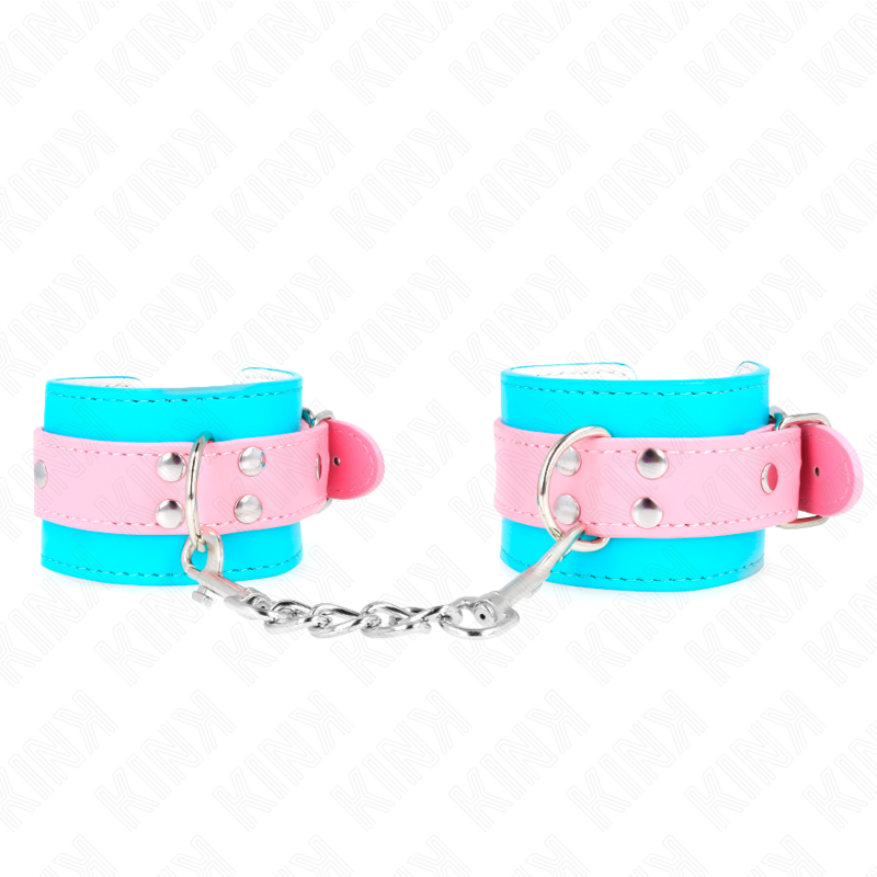 Kink Wrist Restraint-Cute Wrist Restraints Blue/Pink Adjustable · Bondage & Handschellen (Bild 2)