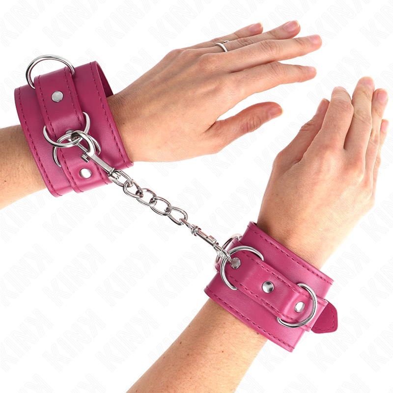 Kink Wrist Restraint-3 D-Ring Griffe für Polsini-Rosa · Bondage & Handschellen