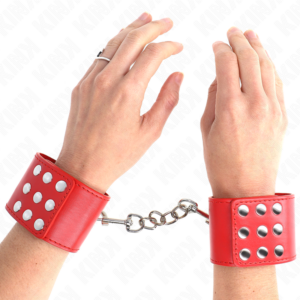 Kink Wrist Restraint-Handgelenkfesseln mit Druckknopf Rot