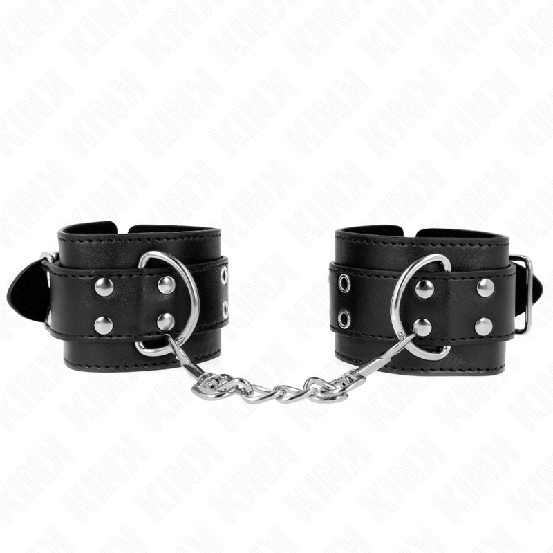 Kink Wrist Restraint-Handschellen Hand mit zwei schwarzen Schnallen · Bondage & Handschellen (Bild 2)