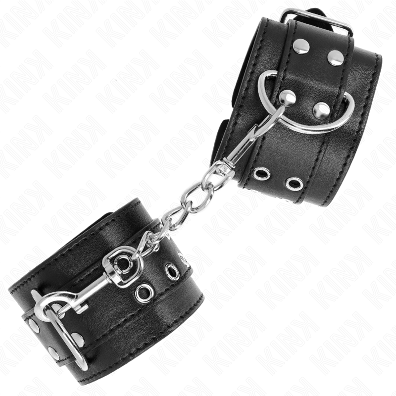 Kink Wrist Restraint-Handschellen Hand mit zwei schwarzen Schnallen · Bondage & Handschellen (Bild 3)