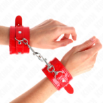 Kink Wrist Restraint-Shiny Hand Cuffs Rot, einstellbar 23-33 cm · Bondage & Handschellen