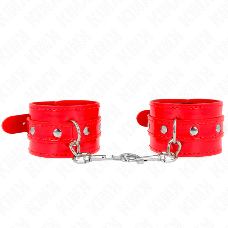 Kink Wrist Restraint-Shiny Hand Cuffs Rot, einstellbar 23-33 cm · Bondage & Handschellen (Bild 4)