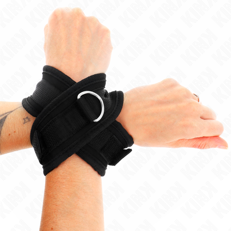 Kink Wrist Restraint-Cross Cuffs Black 34 X 5.5 cm · Bondage & Handschellen