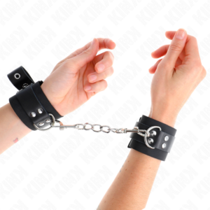 Kink Wrist Restraint-Nylon-Handfesseln Schwarz mit Riemen