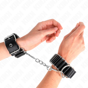 Kink Wrist Restraint-Dünne Scharniermanschetten Schwarz