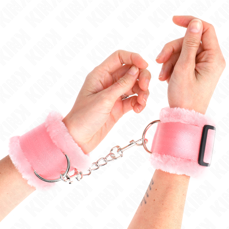 Kink Wrist Restraint-Gepolsterte Handgelenke mit Rosa · Bondage & Handschellen