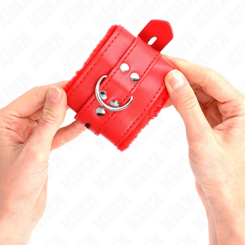 Kink Wrist Restraint-Gepolsterte Handgelenke mit Rot · Bondage & Handschellen (Bild 4)
