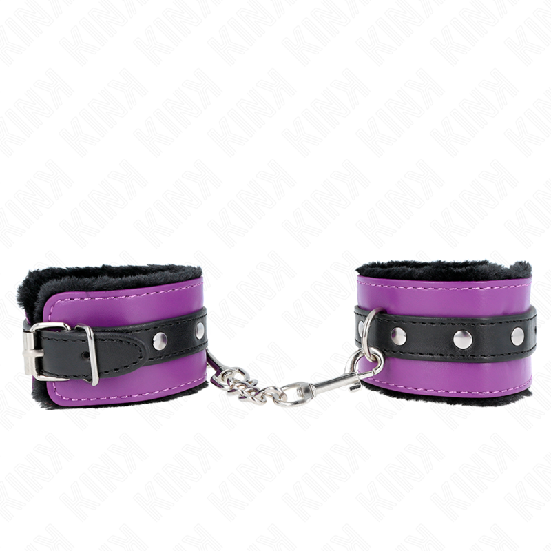 Kink Wrist Restraint-Premium Pullover mit schwarzem Pelz gepolstert · Bondage & Handschellen (Bild 2)