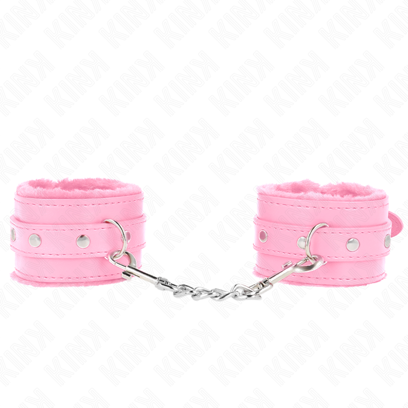 Kink Wrist Restraint-Premium Polster mit Rosa Pelz · Bondage & Handschellen (Bild 2)