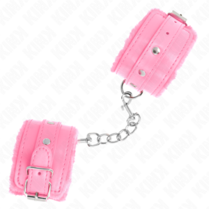 Kink Wrist Restraint-Premium Polster mit Rosa Pelz · Bondage & Handschellen (Bild 3)