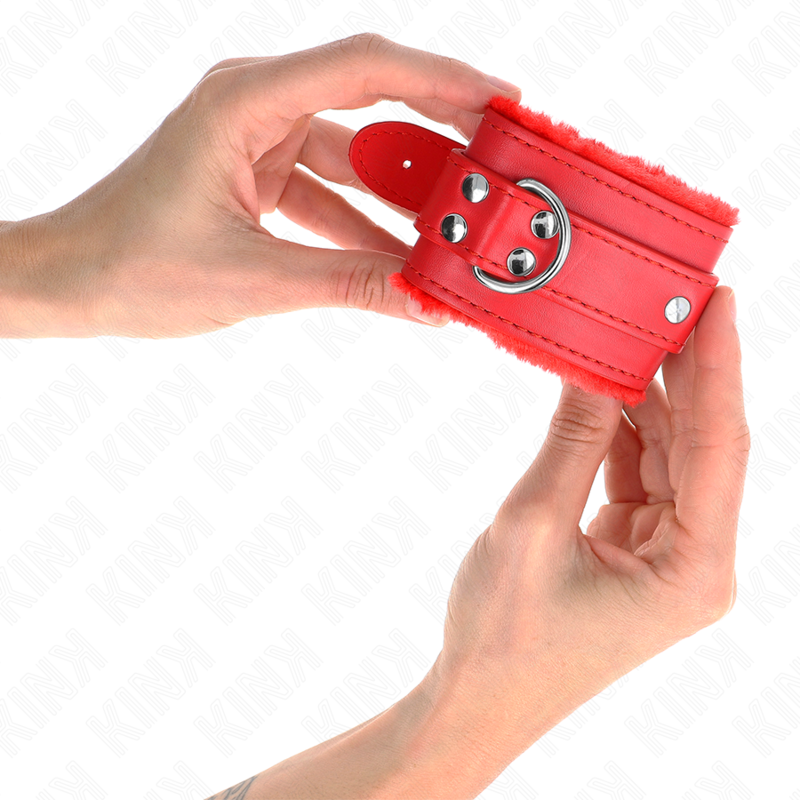 Kink Wrist Restraint-Gepolsterte Handgelenke mit Rot · Bondage & Handschellen (Bild 4)