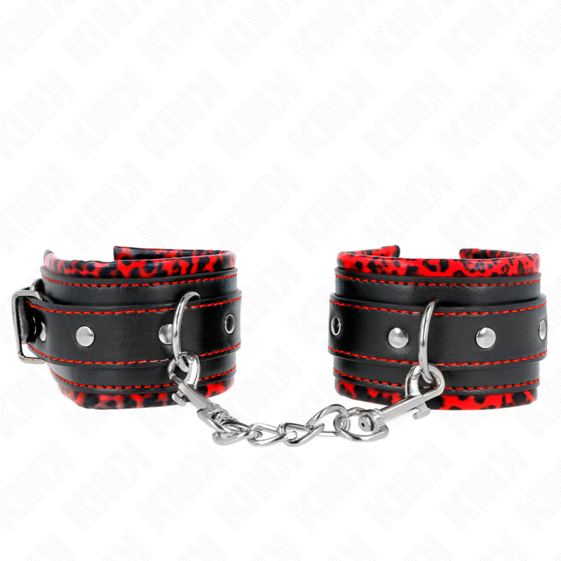 Kink Wrist Restraint-Handschellen für gepolsterte Manschetten mit Rot, Schwarz · Bondage & Handschellen (Bild 2)