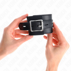 Kink Wrist Restraint-Handschellen zum schwarzen Handgelenk mit Schwarz-Armband · Bondage & Handschellen (Bild 4)