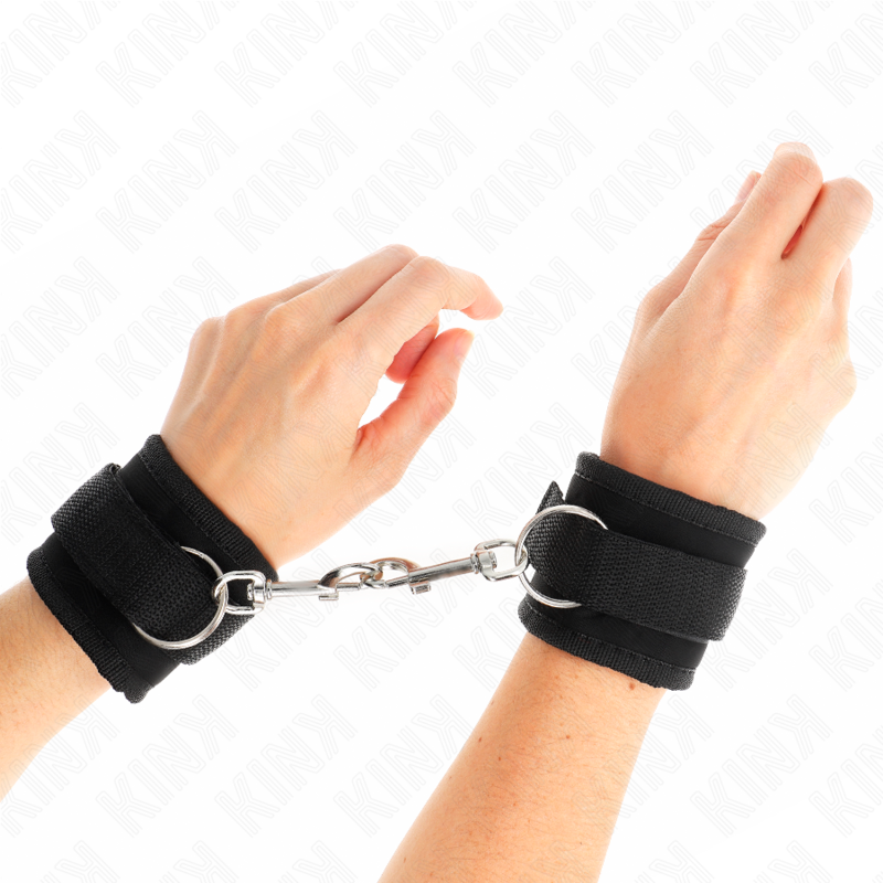 Kink Wrist Restraint-Handschellen Handgelenk Nylon Hook &loop Schwarz · Bondage & Handschellen