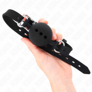 Kink Collar & Gag-Full-Tasche aus Silikon 55 X 2 cm mit Ball 4.5 cm · Bondage & Handschellen (Bild 3)
