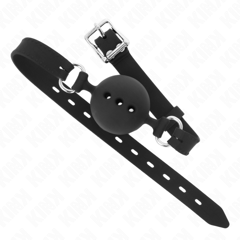 Kink Collar & Gag-Full-Tasche aus Silikon 55 X 2 cm mit Ball 4.5 cm · Bondage & Handschellen (Bild 4)