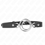 Kink Collar & Gag-Gag mit Multiple O-Rings 5 cm, Schwarz, 63 X 2.5 cm · Bondage & Handschellen