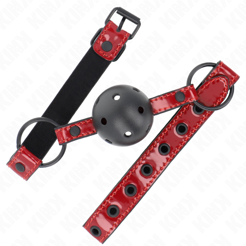 Kink Collar & Gag-Gag Ball von Leatherette Lucido 4.5 cm – Armband · Bondage & Handschellen (Bild 2)