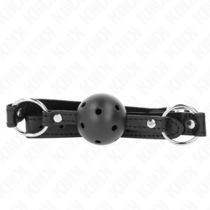 Kink Collar & Gag-Gag Ball Schwarz 4.5 cm Modell 1 63.5 X 2 cm · Bondage & Handschellen