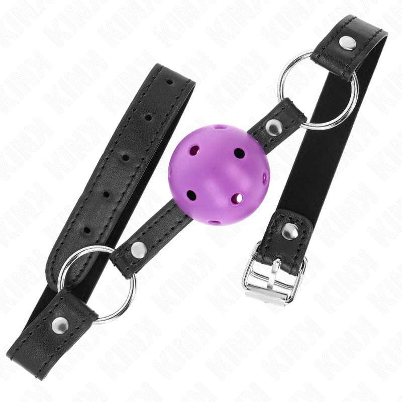 Kink Collar & Gag-Gag Solid Ball Size Lila 4.5 cm 63.5 x 2 cm · Bondage & Handschellen (Bild 2)