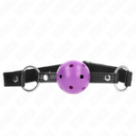 Kink Collar & Gag-Gag Solid Ball Size Lila 4.5 cm 63.5 x 2 cm · Bondage & Handschellen
