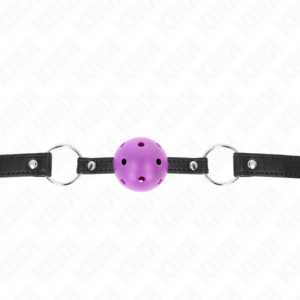 Kink Collar & Gag-Gag Solid Ball Size Lila 4.5 cm 63.5 x 2 cm · Bondage & Handschellen (Bild 4)