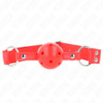 Kink Collar & Gag-Vollkugelhalter, leer Rot 62 X · Bondage & Handschellen