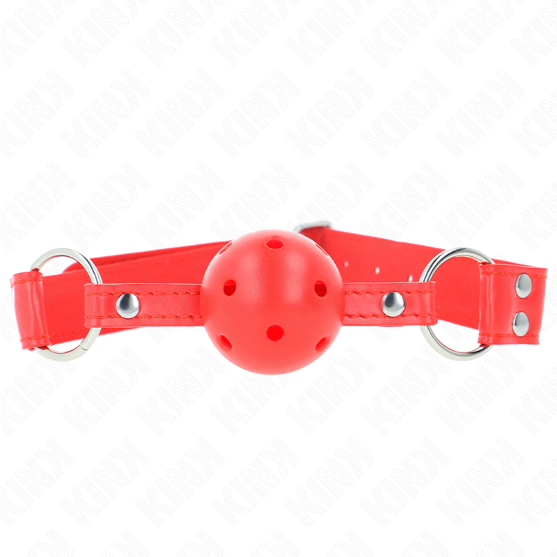 Kink Collar & Gag-Vollkugelhalter, leer Rot 62 X · Bondage & Handschellen
