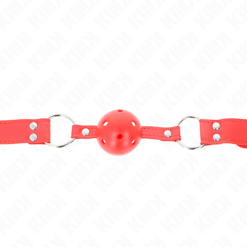 Kink Collar & Gag-Vollkugelhalter, leer Rot 62 X · Bondage & Handschellen (Bild 3)