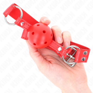 Kink Collar & Gag-Vollkugelhalter, leer Rot 62 X · Bondage & Handschellen (Bild 4)